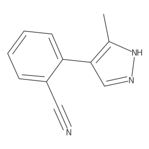 2-(3-methyl-1H-pyrazol-4-yl)benzonitrile结构式