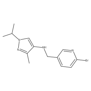 N-[(6-bromopyridin-3-yl)methyl]-3-methyl-1-(propan-2-yl)-1H-pyrazol-4-amine结构式