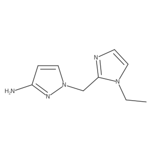 1-[(1-ethyl-1H-imidazol-2-yl)methyl]-1H-pyrazol-3-amine结构式