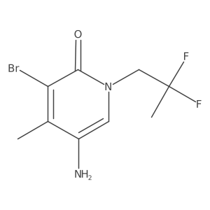 5-Amino-3-bromo-1-(2,2-difluoropropyl)-4-methyl-1,2-dihydropyridin-2-one Structure