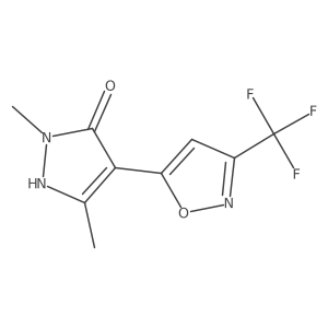 1,3-dimethyl-4-[3-(trifluoromethyl)-1,2-oxazol-5-yl]-1H-pyrazol-5-ol Structure