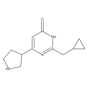2-(Cyclopropylmethyl)-6-(pyrrolidin-3-yl)pyrimidin-4-ol结构式