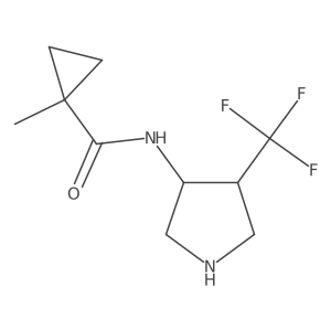rac-1-methyl-N-[(3R,4S)-4-(trifluoromethyl)pyrrolidin-3-yl]cyclopropane-1-carboxamide结构式