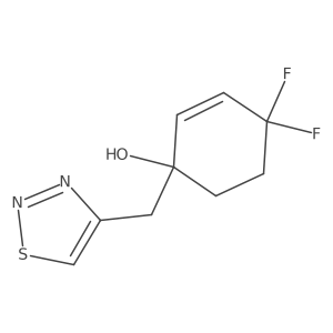 4,4-Difluoro-1-[(1,2,3-thiadiazol-4-yl)methyl]cyclohex-2-en-1-ol结构式