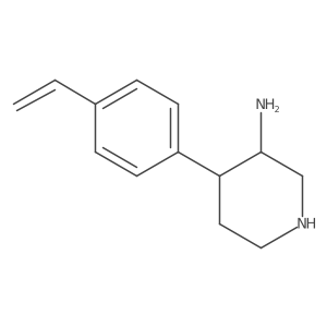 4-(4-Ethenylphenyl)piperidin-3-amine结构式