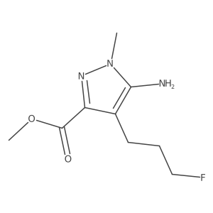 methyl 5-amino-4-(3-fluoropropyl)-1-methyl-1H-pyrazole-3-carboxylate结构式