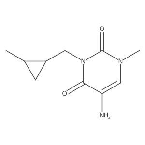 5-Amino-1-methyl-3-[(2-methylcyclopropyl)methyl]-1,2,3,4-tetrahydropyrimidine-2,4-dione结构式