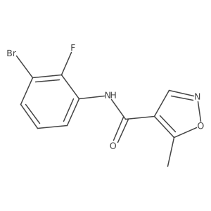 N-(3-bromo-2-fluorophenyl)-5-methyl-1,2-oxazole-4-carboxamide结构式