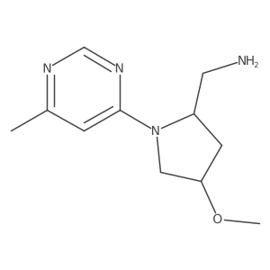 [(2S,4S)-4-methoxy-1-(6-methylpyrimidin-4-yl)pyrrolidin-2-yl]methanamine结构式