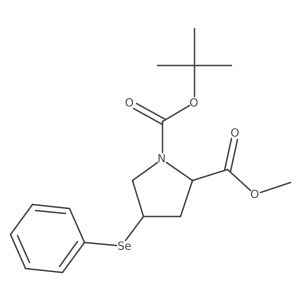 (2S,4R)-1-tert-Butyl 2-methyl 4-(phenylselanyl)pyrrolidine-1,2-dicarboxylate Structure