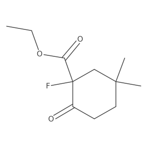 Ethyl 1-fluoro-5,5-dimethyl-2-oxocyclohexane-1-carboxylate Structure