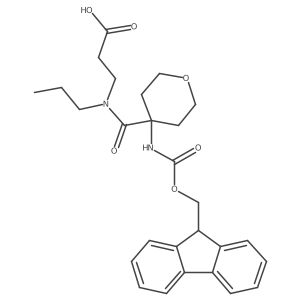 3-{1-[4-({[(9H-fluoren-9-yl)methoxy]carbonyl}amino)oxan-4-yl]-N-propylformamido}propanoic acid Structure