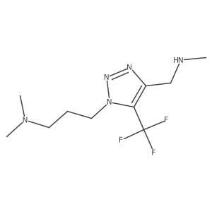 dimethyl(3-{4-[(methylamino)methyl]-5-(trifluoromethyl)-1H-1,2,3-triazol-1-yl}propyl)amine结构式