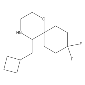 5-(Cyclobutylmethyl)-9,9-difluoro-1-oxa-4-azaspiro[5.5]undecane Structure
