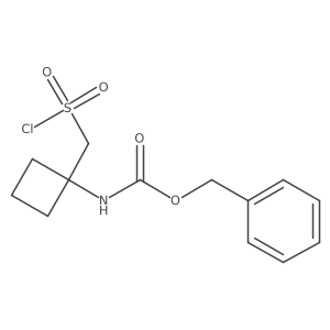 benzyl N-{1-[(chlorosulfonyl)methyl]cyclobutyl}carbamate结构式