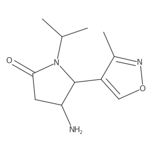 4-Amino-5-(3-methyl-1,2-oxazol-4-yl)-1-(propan-2-yl)pyrrolidin-2-one结构式