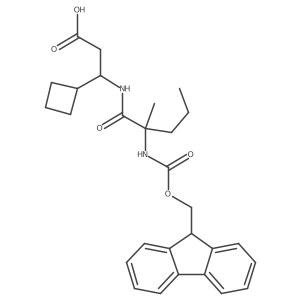 3-cyclobutyl-3-[2-({[(9H-fluoren-9-yl)methoxy]carbonyl}amino)-2-methylpentanamido]propanoic acid Structure