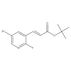 tert-butyl (2E)-3-(5-bromo-2-fluoropyridin-3-yl)prop-2-enoate Structure