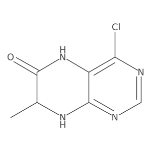 (7R)-4-chloro-7-methyl-5,6,7,8-tetrahydropteridin-6-one结构式