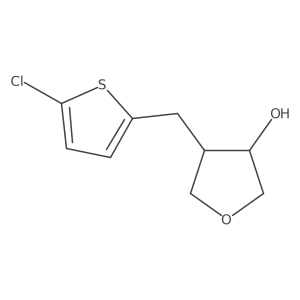 rac-(3R,4S)-4-[(5-chlorothiophen-2-yl)methyl]oxolan-3-ol Structure