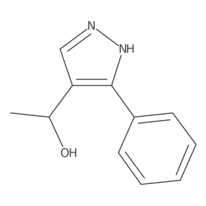 (1S)-1-(3-phenyl-1H-pyrazol-4-yl)ethan-1-ol结构式