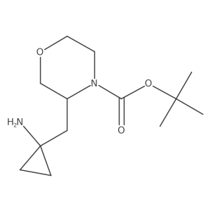 Tert-butyl 3-[(1-aminocyclopropyl)methyl]morpholine-4-carboxylate结构式