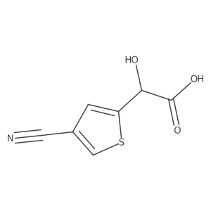 2-(4-Cyanothiophen-2-yl)-2-hydroxyacetic acid Structure
