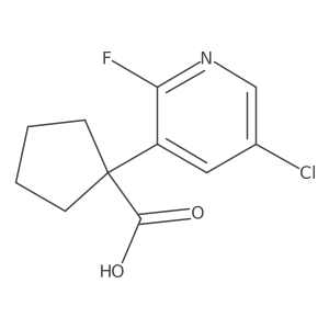 1-(5-Chloro-2-fluoropyridin-3-yl)cyclopentane-1-carboxylic acid Structure