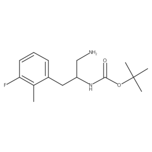 tert-butyl N-[1-amino-3-(3-fluoro-2-methylphenyl)propan-2-yl]carbamate结构式