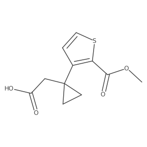 2-{1-[2-(Methoxycarbonyl)thiophen-3-yl]cyclopropyl}acetic acid Structure