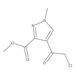 methyl 4-(2-chloroacetyl)-1-methyl-1H-pyrazole-3-carboxylate Structure