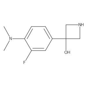 3-[4-(Dimethylamino)-3-fluorophenyl]azetidin-3-ol结构式
