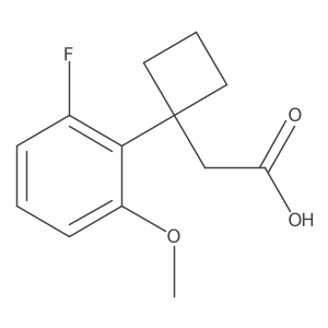 2-[1-(2-Fluoro-6-methoxyphenyl)cyclobutyl]acetic acid结构式