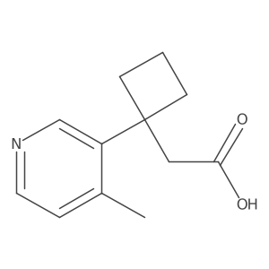 2-[1-(4-Methylpyridin-3-yl)cyclobutyl]acetic acid结构式