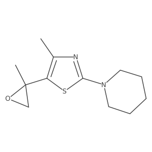 1-[4-Methyl-5-(2-methyloxiran-2-yl)-1,3-thiazol-2-yl]piperidine结构式