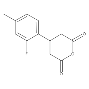 4-(2-Fluoro-4-methylphenyl)oxane-2,6-dione Structure