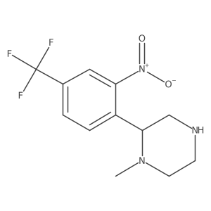 1-Methyl-2-[2-nitro-4-(trifluoromethyl)phenyl]piperazine Structure