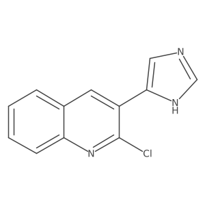 2-chloro-3-(1H-imidazol-4-yl)quinoline结构式