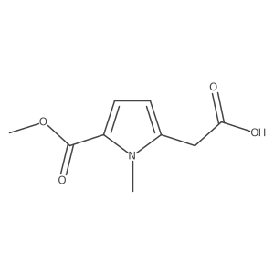 2-[5-(methoxycarbonyl)-1-methyl-1H-pyrrol-2-yl]acetic acid Structure