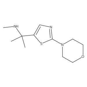 Methyl({2-[2-(morpholin-4-yl)-1,3-thiazol-5-yl]propan-2-yl})amine结构式
