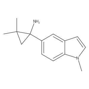 2,2-dimethyl-1-(1-methyl-1H-indol-5-yl)cyclopropan-1-amine结构式