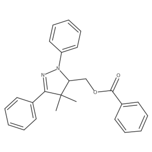 (4,4-Dimethyl-1,3-diphenyl-4,5-dihydro-1H-pyrazol-5-yl)methyl benzoate Structure