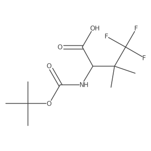 (S)-2-((tert-Butoxycarbonyl)amino)-4,4,4-trifluoro-3,3-dimethylbutanoic acid结构式