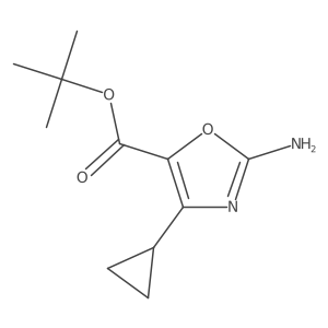 Tert-butyl 2-amino-4-cyclopropyl-1,3-oxazole-5-carboxylate结构式