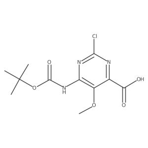 6-{[(Tert-butoxy)carbonyl]amino}-2-chloro-5-methoxypyrimidine-4-carboxylic acid Structure