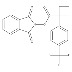 1,3-dioxo-2,3-dihydro-1H-isoindol-2-yl 1-[4-(trifluoromethyl)phenyl]cyclobutane-1-carboxylate Structure