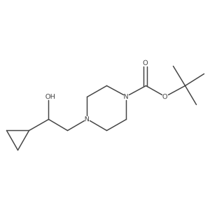 Tert-butyl 4-(2-cyclopropyl-2-hydroxyethyl)piperazine-1-carboxylate结构式