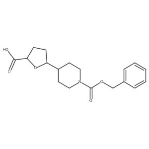 5-(1-Phenylmethoxycarbonylpiperidin-4-yl)oxolane-2-carboxylic acid结构式