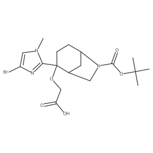2-{[2-(4-bromo-1-methyl-1H-imidazol-2-yl)-6-[(tert-butoxy)carbonyl]-6-azabicyclo[3.2.1]octan-2-yl]oxy}acetic acid Structure