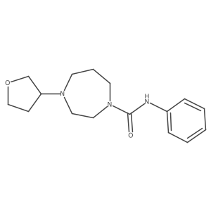 4-(oxolan-3-yl)-N-phenyl-1,4-diazepane-1-carboxamide结构式